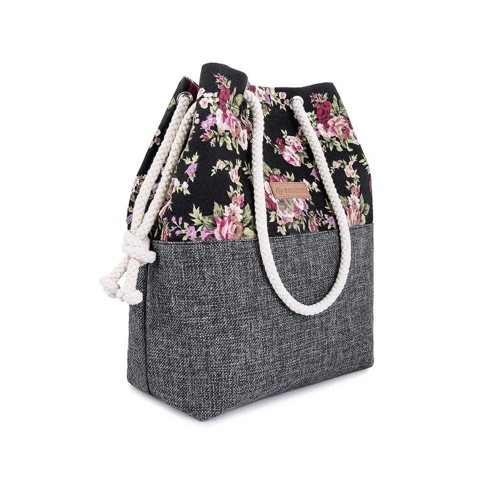 Kabelka Black/Tokyo Flowers Zagatto ZG-602