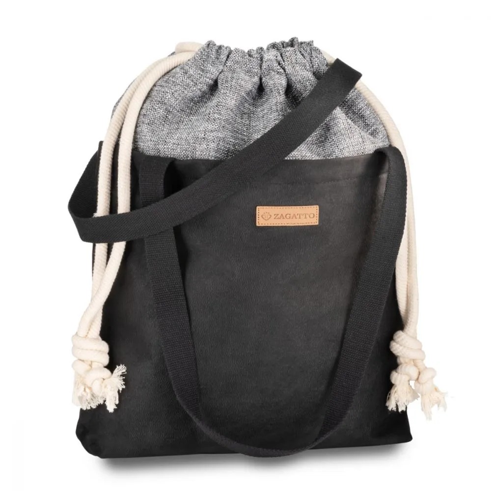 Velká dámská kabelka Black/Melange Zagatto ZG-610