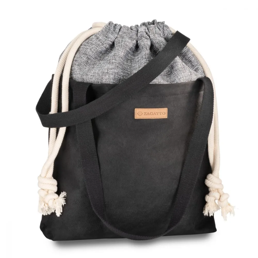 Velká dámská kabelka Black/Melange Zagatto ZG-610